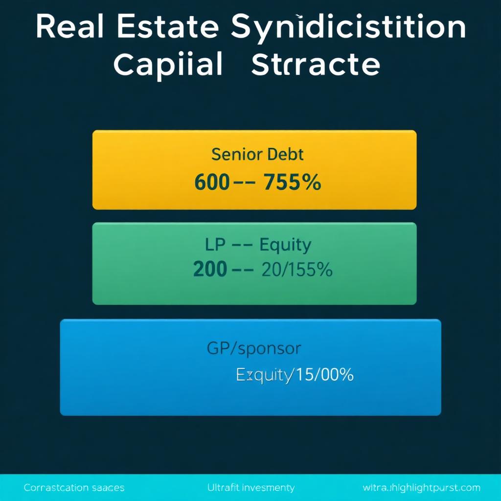 Capital Stack: Senior Debt 60-75%, LP Equity 20-35%, GP Equity 5-10%